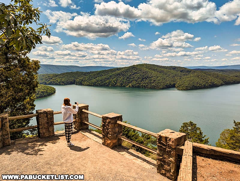 The observation area at Hawn's Overlook above Raystown Lake.