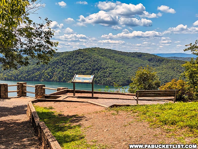 The observation area at Hawn's Overlook in Huntingdon County PA.
