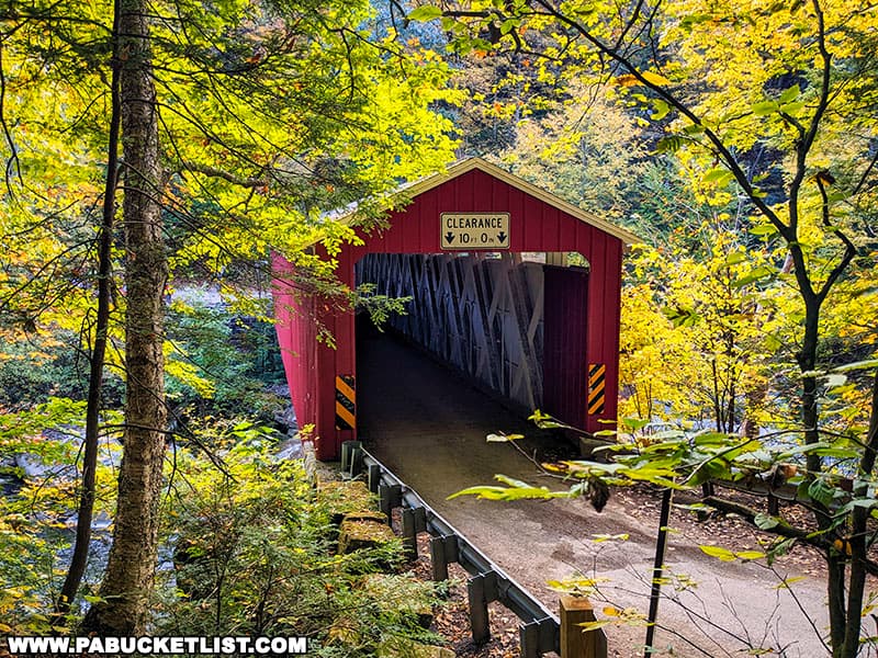 October at McConnell's Mill Covered Bridge.