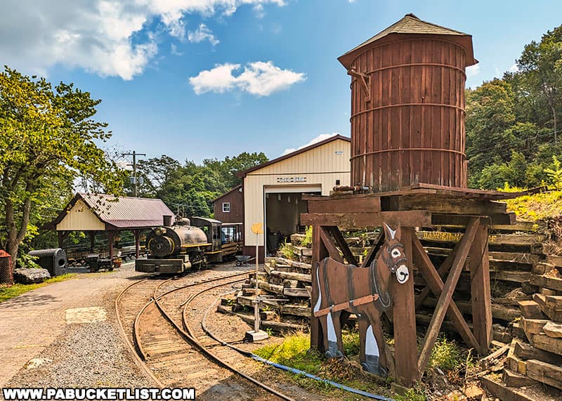 The Henry Clay steam train station at Pioneer Tunnel coal mine in Schuylkill County Pennsylvania.