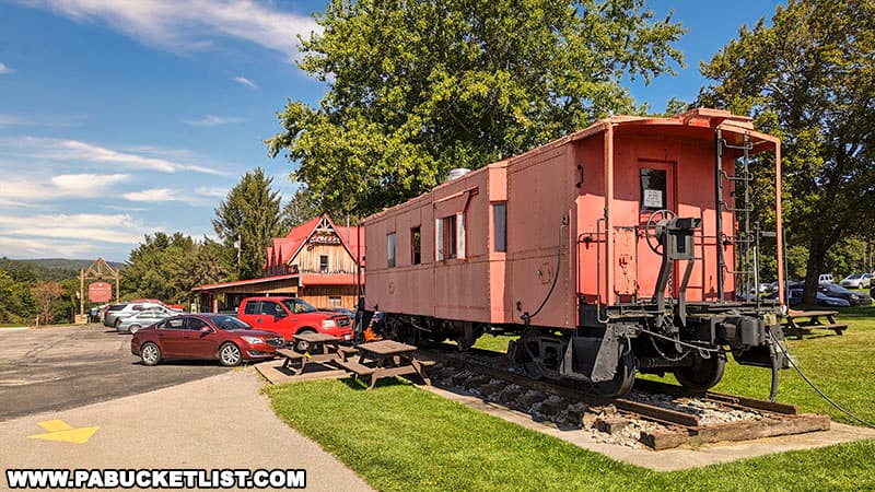 The red caboose along Route 40 is a good landmark for locating Braddock's Flea Market.