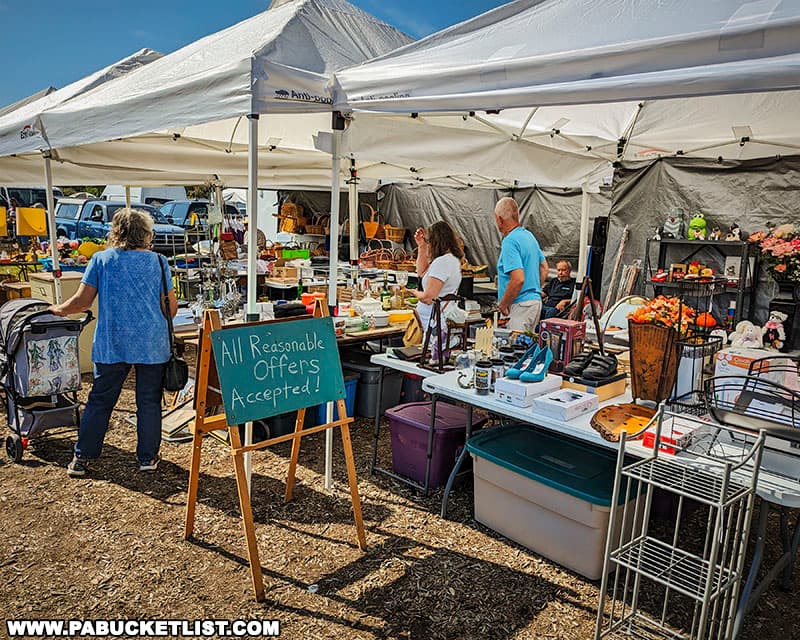 As with all flea markets, negotiating is part of the fun of shopping at Braddock's Flea Market.