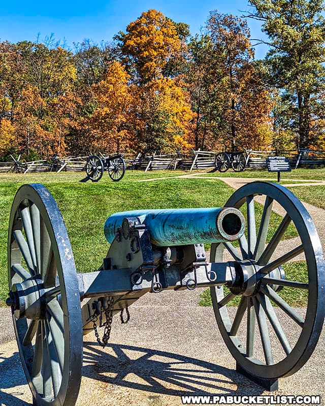 Carter’s Battery - King William (Virginia) Artillery on the Gettysburg battlefield in October.