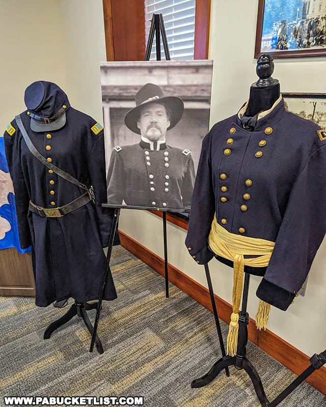 Uniform worn by actor Brian Mallon while portraying Union General Winfield Hancock in the movie Gettysburg.