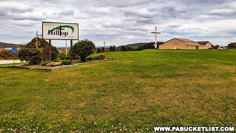 Hilltop Baptist Church in Indiana County is home to the tallest cross in Pennsylvania.