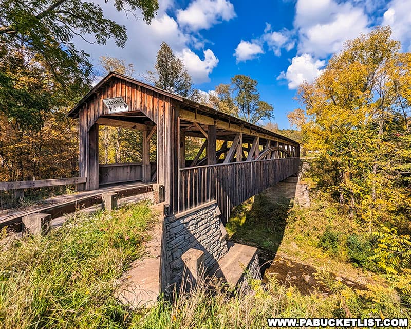 Knapp's Covered Bridge in Bradford County sits 30 feet above Brown's Creek, making it the highest covered bridge in Pennsylvania.