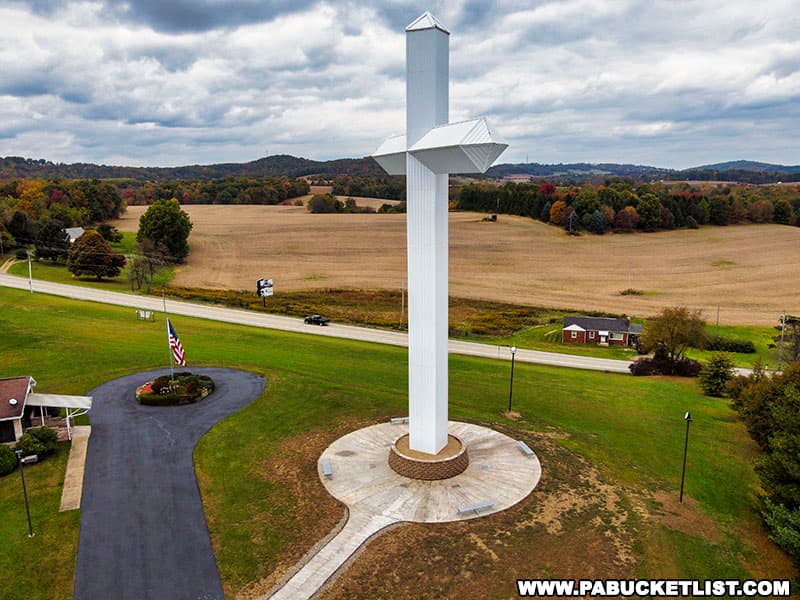 55,000 pounds of steel were used in the construction of The Cross at Hilltop Baptist Church in Indiana.