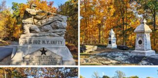 Where and when to find the best fall foliage views on the Gettysburg Battlefield.