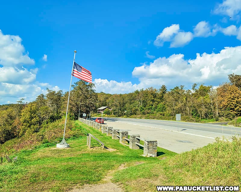 Wyalusing Rocks scenic overlook offers a large parking area and is easily accessible along the eastbound side of Route 6.
