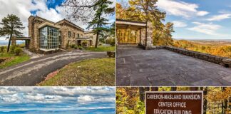 A collage of photos from the Cameron-Masland Mansion Scenic Overlook at Kings Gap Environmental Center in Cumberland County PA