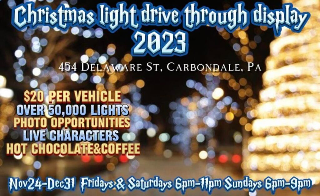 Carbondale Christmas Light Drive Through Display Schedule.