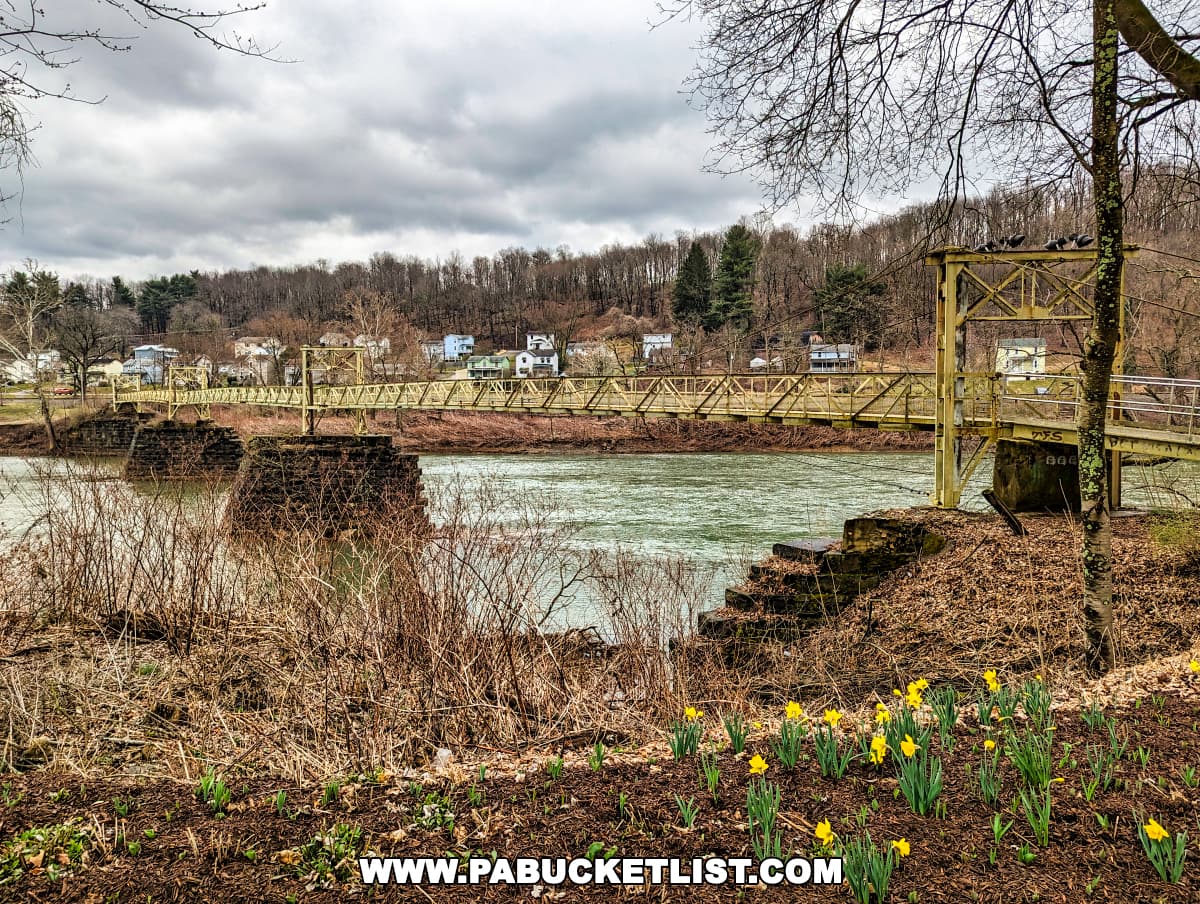 Hyde Park Walking Bridge PA's Longest Swinging Bridge PA Bucket List