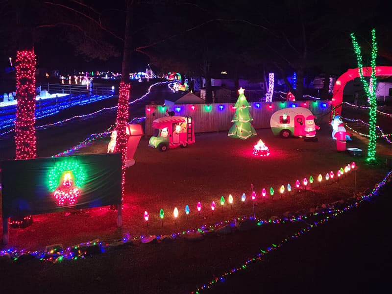 The Valley of Lights drive-thru Christmas lights display at the Little Mexico Campground in Union County Pennsylvania.