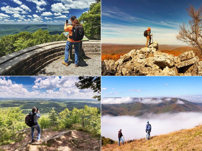 A collage of some of the best scenic overlooks in PA.