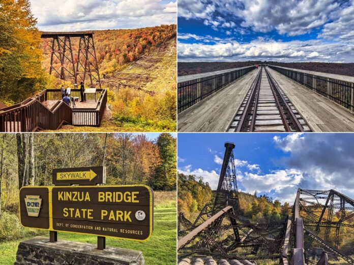 Scenes from Kinzua Bridge State Park in Pennsylvania.
