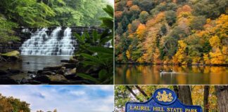 Scenes from Laurel Hill State Park in Pennsylvania.