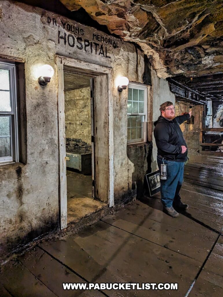 Underground hospital inside the Number 9 coal mine.