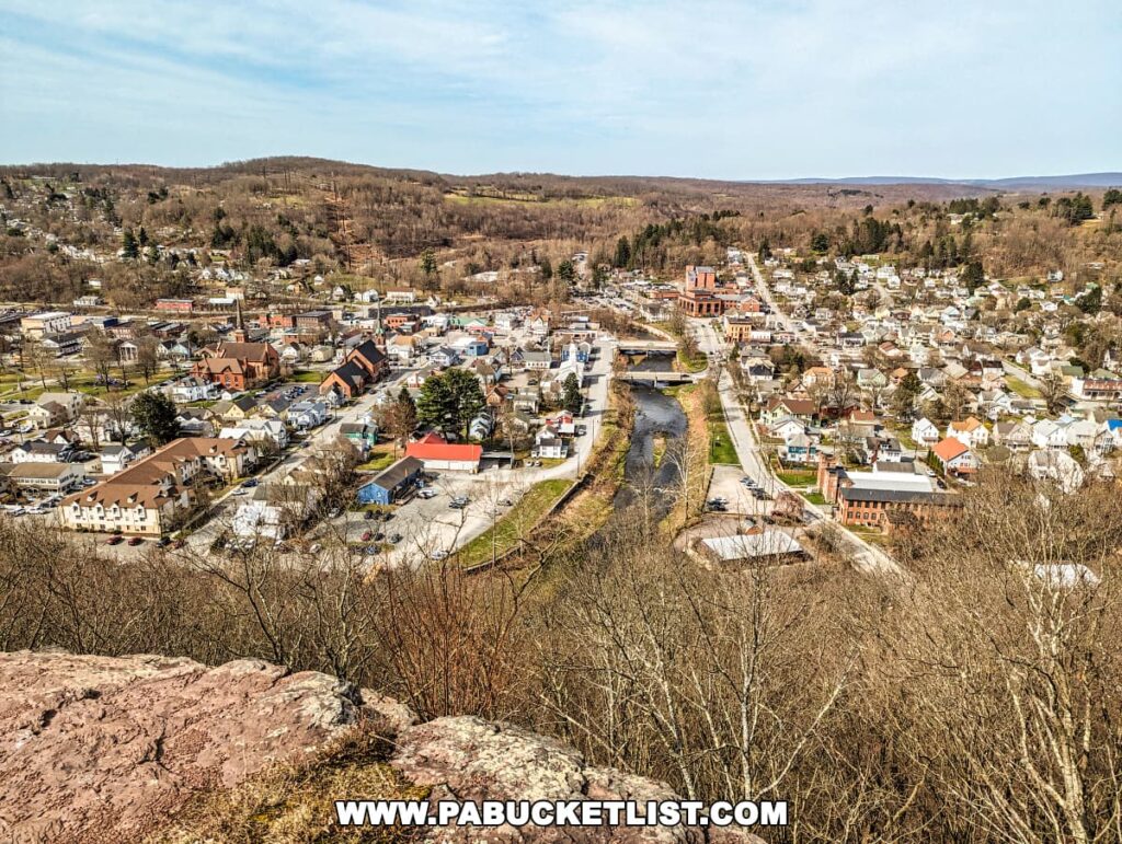 View to the west from Irving Cliff in Honesdale PA.