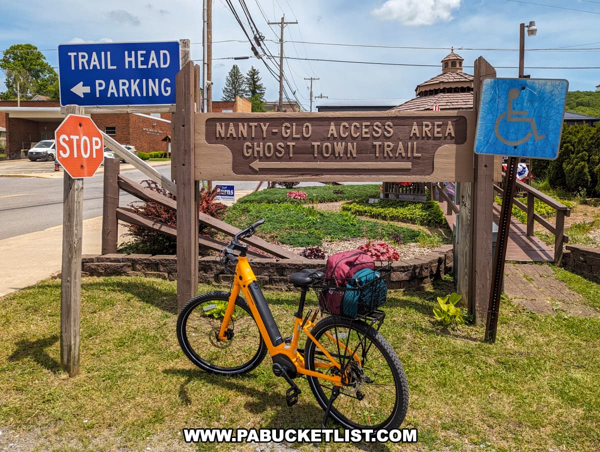 Biking the Ghost Town Trail in - Ghost Town Trail Western Pennsylvania Nanty Glo Trailhead