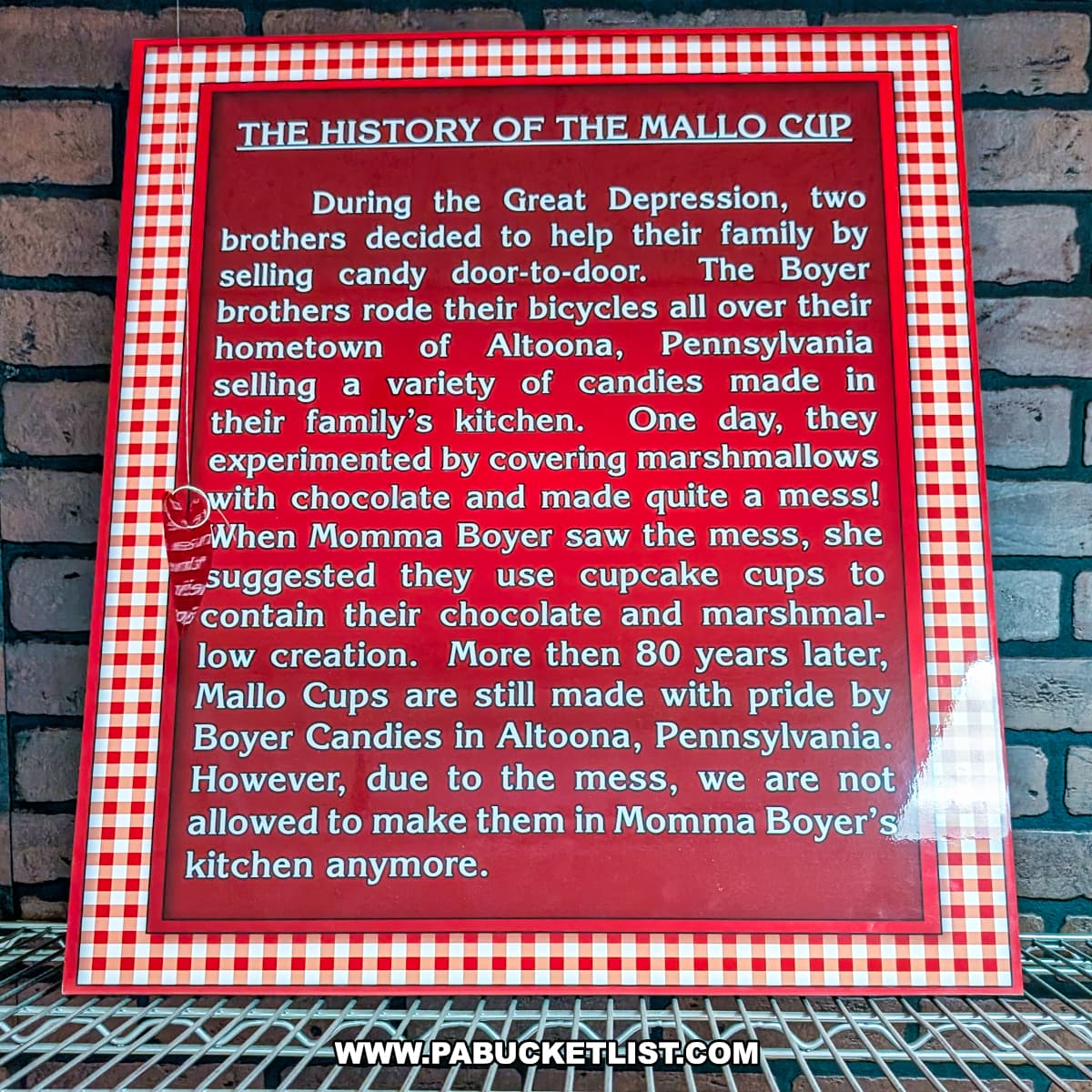 Visiting the Boyer Candy Factory Outlet in Blair County PA Bucket List