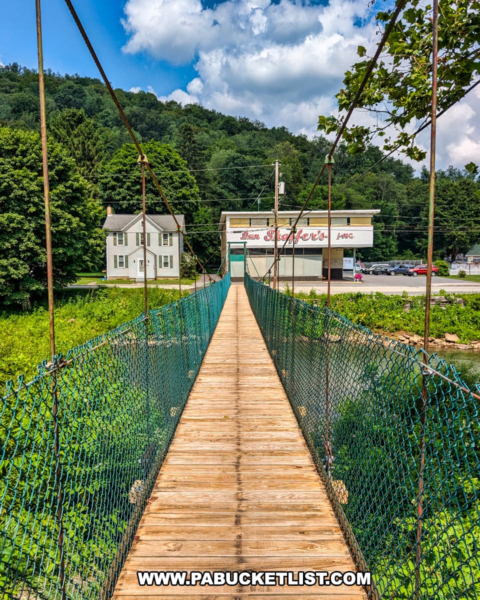 Exploring the Hooversville Swinging Bridge in Somerset County - PA