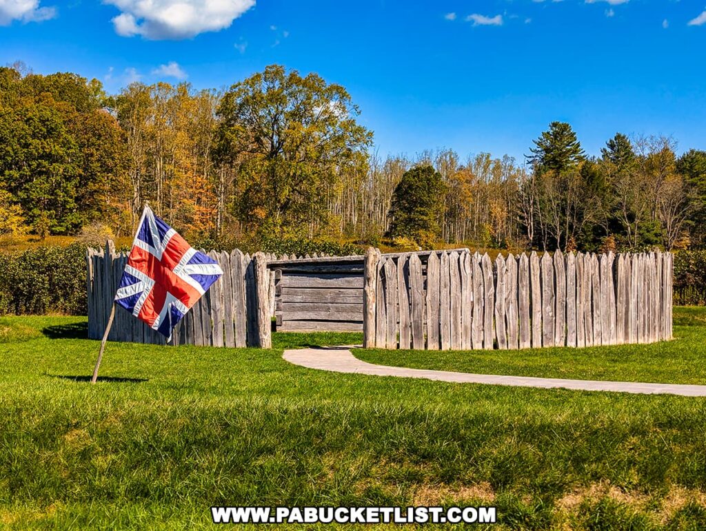 Fall foliage at Fort Necessity National Battlefield in Fayette County, PA.