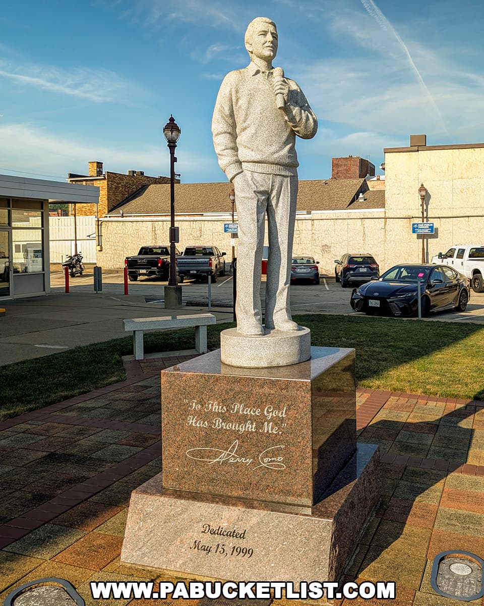 Perry Como Monument in his hometown of Canonsburg, Washington County PA.