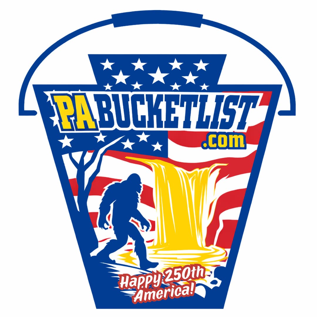 The special-edition logo for PA Bucket List, celebrating America's 250th birthday in 2026.