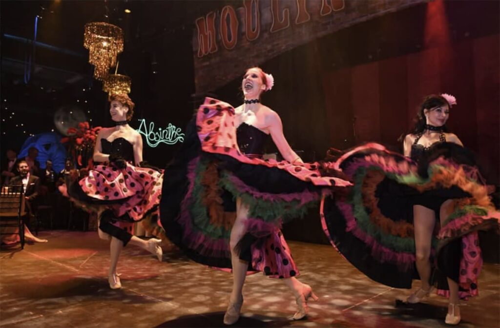 Dancers performing on stage during a live show at the Capitol Theatre inside the Appell Center for the Performing Arts in York, Pennsylvania.